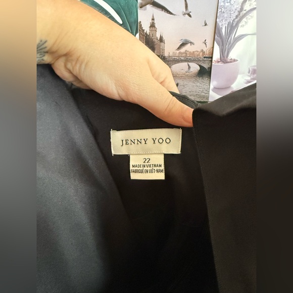 Jenny Yoo Bridal Collection Black Bow Mini Dress - Plus Size 22 - Picture 6 of 7